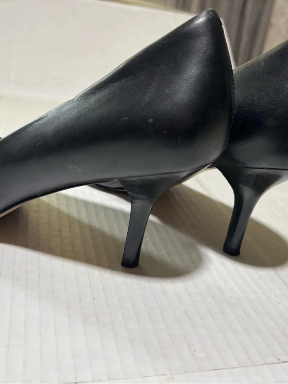 Coach Black Leather Mid-Heel Pump with Gold Horsebit - Picture 10 of 14
